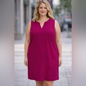 J. Crew Sleeveless Fuchsia Shift Dress NWT